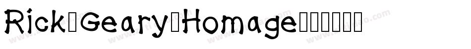 Rick-Geary-Homage字体转换