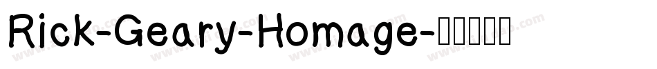 Rick-Geary-Homage字体转换