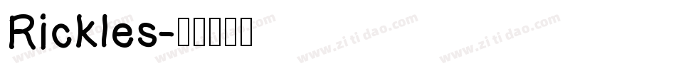 Rickles字体转换