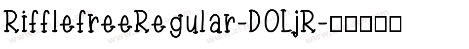 RifflefreeRegular-DOLjR字体转换