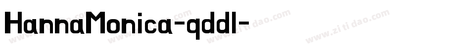 HannaMonica-qddl字体转换