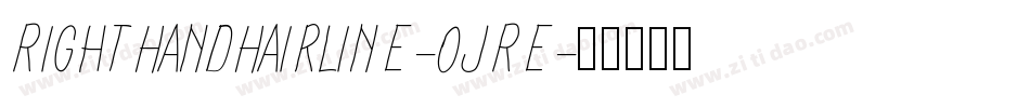 RightHandHairline-OjRe字体转换
