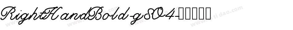 RightHandBold-g8O4字体转换