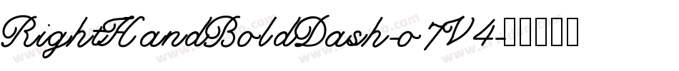 RightHandBoldDash-o7V4字体转换 RightHandBoldDash-o7V4字体转换