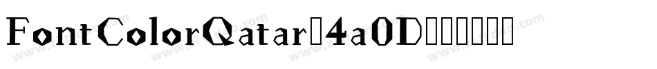 FontColorQatar-4a0D字体转换