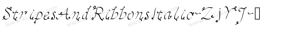 StripesAndRibbonsItalic-ZjYJ字体转换
