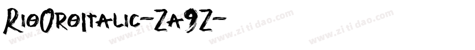 RioOroItalic-Za9Z字体转换