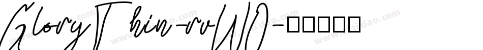 GloryThin-rvWO字体转换