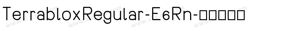 TerrabloxRegular-E6Rn字体转换