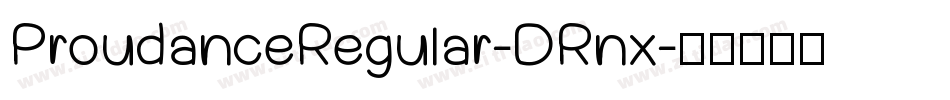ProudanceRegular-DRnx字体转换