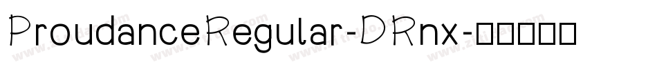 ProudanceRegular-DRnx字体转换