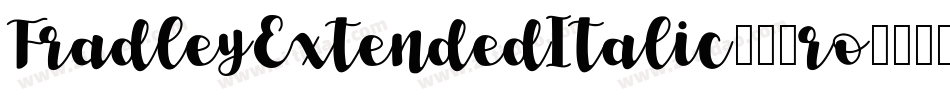 FradleyExtendedItalic-21ro字体转换