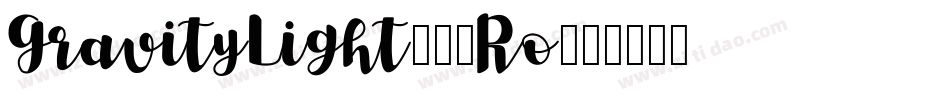 GravityLight-66Ro字体转换