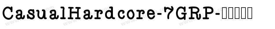 CasualHardcore-7GRP字体转换
