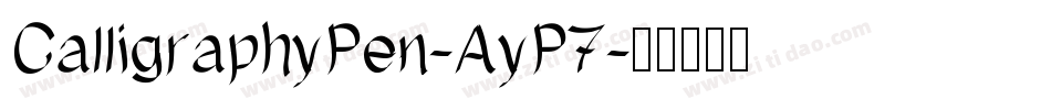 CalligraphyPen-AyP7字体转换