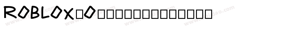 RobloxFont-nGz1字体转换