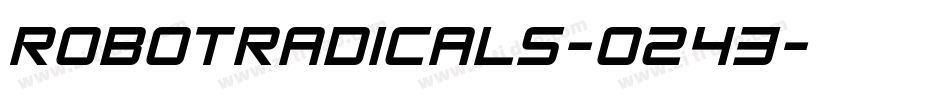 RobotRadicals-O243字体转换