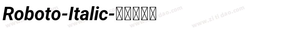 Roboto-Italic字体转换