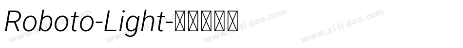 Roboto-Light字体转换