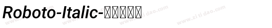 Roboto-Italic字体转换