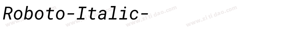 Roboto-Italic字体转换