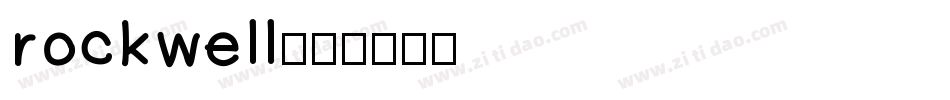 rockwell字体转换