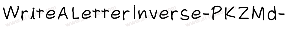 WriteALetterInverse-PKZMd字体转换