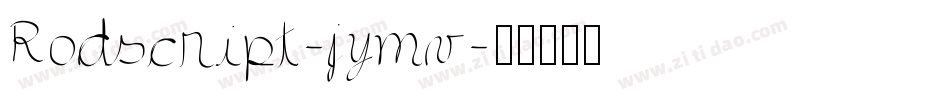 Rodscript-jymv字体转换