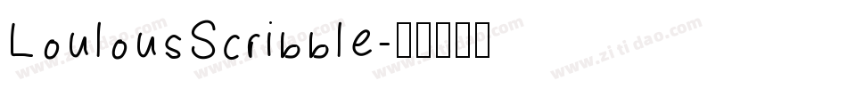 LoulousScribble字体转换