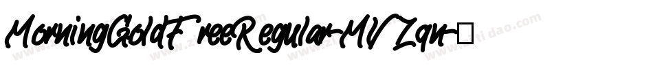 MorningGoldFreeRegular-MVZqn字体转换