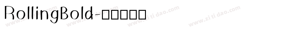 RollingBold字体转换