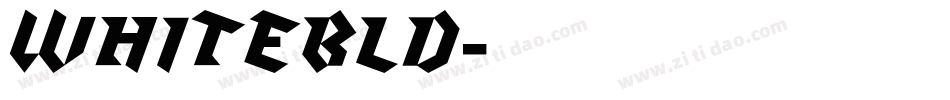 WHITEBLD字体转换