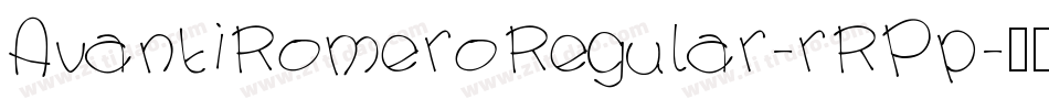 AvantiRomeroRegular-rRPp字体转换