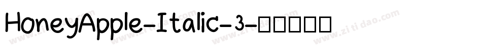 HoneyApple-Italic-3字体转换