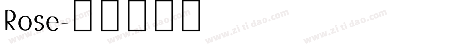 Rose字体转换