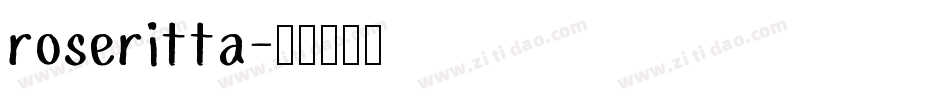 roseritta字体转换