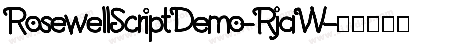 RosewellScriptDemo-RjaW字体转换
