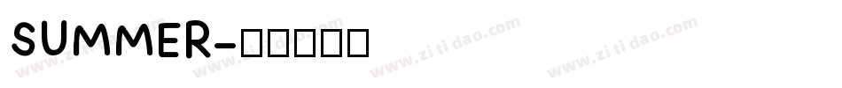 SUMMER字体转换