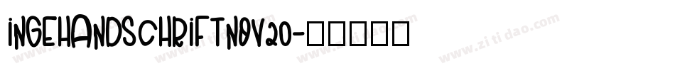 ingehandschriftnov20字体转换