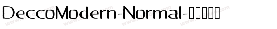 DeccoModern-Normal字体转换