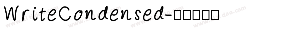 WriteCondensed字体转换