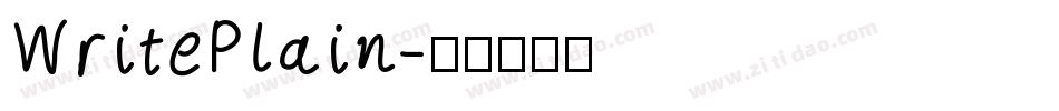 WritePlain字体转换