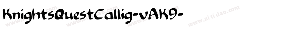 KnightsQuestCallig-vAK9字体转换