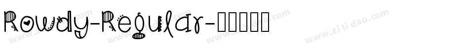 Rowdy-Regular字体转换