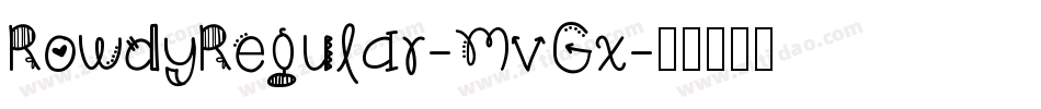 RowdyRegular-MvGx字体转换
