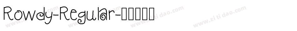 Rowdy-Regular字体转换