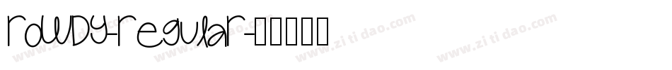 Rowdy-Regular字体转换