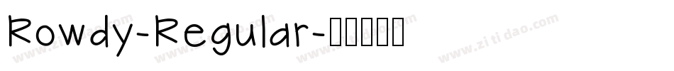 Rowdy-Regular字体转换