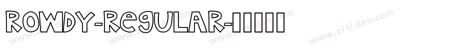 Rowdy-Regular字体转换