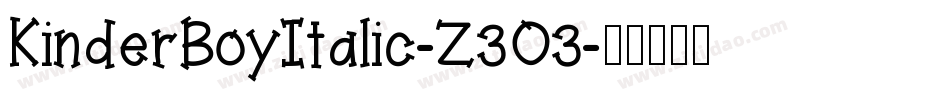 KinderBoyItalic-Z3O3字体转换